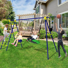 Load image into Gallery viewer, Kids Swing Set Metal Swing A-Frame with 2 Swings
