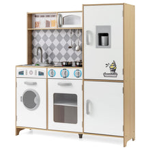 Load image into Gallery viewer, Pretend Play Kitchen with Ice Maker and Cooking Stove for Kids
