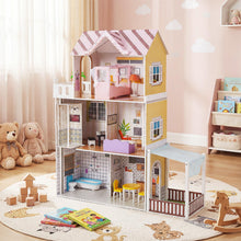 Load image into Gallery viewer, Large 3-Storey Kids Playhouse with Simulated Rooms
