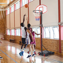 Load image into Gallery viewer, Portable 5.4FT-7FT Adjustable Basketball Backboard Hoop Net System
