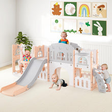 Load image into Gallery viewer, 10 in 1 Toddler Swing and Slide Set Kids Indoor Playground
