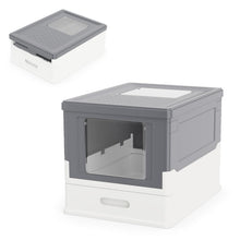 Load image into Gallery viewer, Cat Litter Box, Foldable Hooded Litter Tray with Lid
