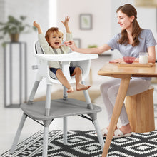 Load image into Gallery viewer, Convertible Baby Dining High Chair with Adjustable and Removable Tray &amp; 5-Point Seat Belt
