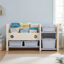 Load image into Gallery viewer, Toy Storage Unit, Kids Bookshelf with Removable Boxes and Storage Shelves
