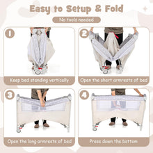 Load image into Gallery viewer, 5-In-1 Baby Bassinet Crib Bedside Sleeper Nursery Center
