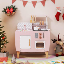 Load image into Gallery viewer, Wooden Kitchen Playset with Stoves and Cookware Accessories
