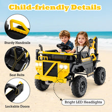 Load image into Gallery viewer, 2 Seater Kids Electric Truck Construction Vehicle with Remote Control
