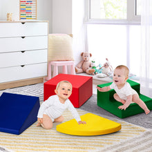 Load image into Gallery viewer, 4 Pieces Climb and Crawl Foam Play Set for Toddlers Preschoolers
