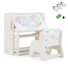 Load image into Gallery viewer, Tiltable Desktop, Storage Boxes, Children Art Table Toddler Activity Desk Set Play Tables
