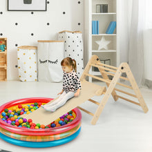 Load image into Gallery viewer, 4-in-1 Kids Climbing Set, Wooden Toddler Climber with Slide/Climbing Ramp
