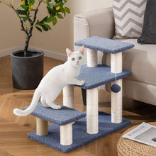 Load image into Gallery viewer, Cat Stairs, 3-Step Pet Easy Climb Ladder with Sisal Scratching Posts
