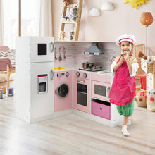 Load image into Gallery viewer, Kids Corner Play Kitchen with Apron and Chef Hat
