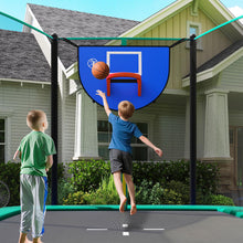 Load image into Gallery viewer, Outdoor Trampoline, 10FT x 8FT Rectangle Trampoline with Basketball Hoop
