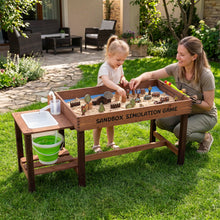 Load image into Gallery viewer, Indoor Outdoor Play Sand and Water Table with 33 Sand Table Toys, Toy Bucket, Shovel and Rake for Boys Girls
