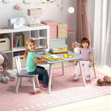 Load image into Gallery viewer, Kids Wooden Table and Rabbit Chairs Set with Space-Saving Structure

