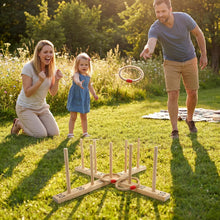 Load image into Gallery viewer, Ring Toss Game for Kids &amp; Adults, Wooden Quoits Games Set
