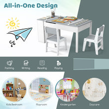 Load image into Gallery viewer, Kids Wooden Toddler Craft Easel Desk with 2-Tier Open Shelf

