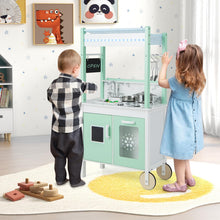 Load image into Gallery viewer, 2 in 1 Kids Play Kitchen, Lighted Toy Kitchen and Grocery Store with Remote Control, Adjustable Brightness
