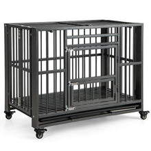 Load image into Gallery viewer, 3-Door Heavy Duty Movable Dog Cage with Lockable Universal Wheels
