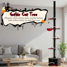 Load image into Gallery viewer, Floor to Ceiling Cat Tree, 5 Tier Tall Cat Tower with 245-300cm Adjustable Height

