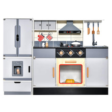 Load image into Gallery viewer, Wooden Kitchen Playset Large Pretend Toy Kitchen for Toddlers
