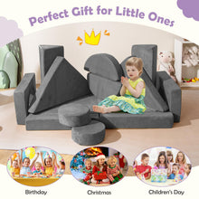 Load image into Gallery viewer, 14 PCS Modular Kids Play Couch Child Sectional Sofa Building Blocks Playset
