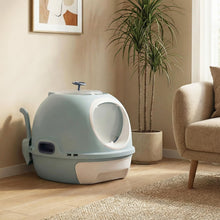 Load image into Gallery viewer, Cat Litter Box with Lid, Helicopter Style Fully Enclosed Cat Toilet with Scoop
