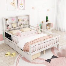 Load image into Gallery viewer, Wooden Kids Floor Bed with Guardrails
