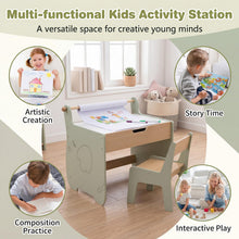 Load image into Gallery viewer, Kids Table and Chair Set, Children Activity Desk with Detachable Tabletop
