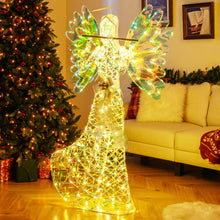 Load image into Gallery viewer, Lighted Angel Christmas Decoration with Flute and 250 LED Lights

