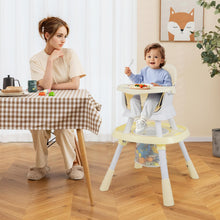 Load image into Gallery viewer, 16-in-1 Convertible Baby High Chair with Removable Tray and 5-Point Harness
