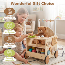 Load image into Gallery viewer, Wooden Baby Walker, 13-in-1 Toddler Learning Activity Center
