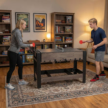 Load image into Gallery viewer, 3-in-1 124CM Swivel Game Table with Foosball Pool Billiards Table Tennis
