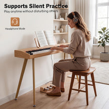 Load image into Gallery viewer, Electric Piano with 3 Pedal Unit, 80 Demos, 800 Tones, 600 Rhythms, USB MIDI Connectivity, Music Stand for Beginners

