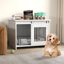 Load image into Gallery viewer, Modern Dog Crate Wooden Dog Cage with Wide Tabletop and Door
