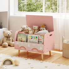 Load image into Gallery viewer, Wooden Toy Box, Kids Storage Chest with Flip-top Lid
