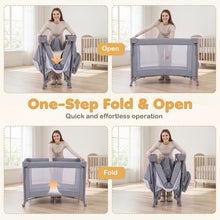 Load image into Gallery viewer, 5 in 1 Baby Travel Cot, Portable Baby Crib Bassinet
