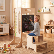 Load image into Gallery viewer, Toddler Step Stool Foldable Standing Tower with Anti-tip Feet
