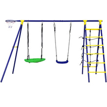Load image into Gallery viewer, Kids Swing Set Metal Swing A-Frame with 2 Swings
