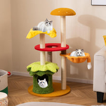 Load image into Gallery viewer, Cat Tree, 117cm Hamburger-Theme Cats Tower, Indoor Multi-Level Kitten Climbing Stand Activity Center
