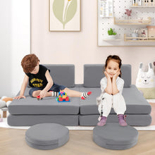 Load image into Gallery viewer, 6-Piece Kids Play Sofa Set, Convertible Toddler Couch
