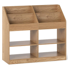 Load image into Gallery viewer, Kids Bookshelf, Wooden Toddler Toy Organizer
