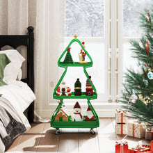 Load image into Gallery viewer, Christmas Tree Storage Cart 3-Tier Rolling Xmas Cart with Topper Star
