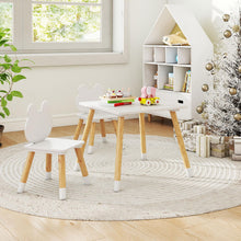 Load image into Gallery viewer, Children Activity Table with 2 Chairs and Pine Wood Legs
