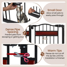 Load image into Gallery viewer, Extra Wide Walk Through Pet Gate with Small Door and 2 Extensions
