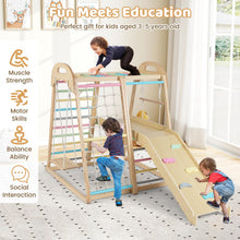 Load image into Gallery viewer, 8-in-1 Jungle Gym Wooden Montessori Climber Playset
