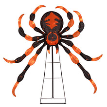 Load image into Gallery viewer, 52inch Halloween Spider Decoration with 16 Flickering Warm White LEDs 64 Orange LEDs
