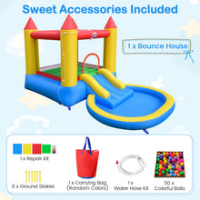 Load image into Gallery viewer, Inflatable Bounce House, Kids Water Park Wet Dry with Splash Pool, Water Slide
