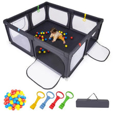 Load image into Gallery viewer, Indoor Safety Play Fence Infant Activity Center with 50 Ocean Balls
