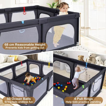 Load image into Gallery viewer, Indoor Safety Play Fence Infant Activity Center with 50 Ocean Balls

